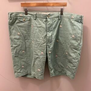 Polo Ralph Lauren Shorts Slim Fit Sailboats Size 46 Cotton Green